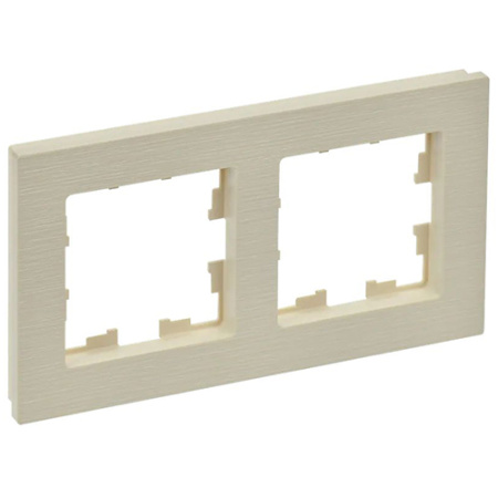 купить Брайт бежевый рифленый рамка 2-ая универсально  в Самаре Брайт бежевый рифленый рамка 2-ая универсально