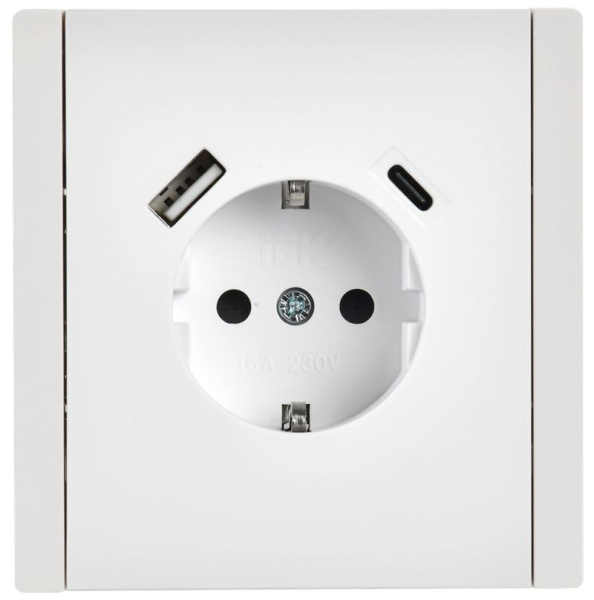 купить Фортепиано белый розетка скрытая 1-мест заземление шторки USB IP20  в Самаре Фортепиано белый розетка скрытая 1-мест заземление шторки USB IP20