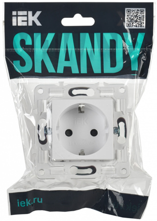 купить Сканди арктический белый розетка скрытая 1-мест заземление шторки быстрозажим. клем. IP20 б/к в Самаре Сканди арктический белый розетка скрытая 1-мест заземление шторки быстрозажим. клем. IP20 б/к