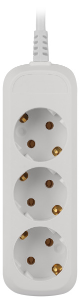 купить Удлинитель 3-мест 5м ПВС 3*1 белый PlexUp   в Самаре Удлинитель 3-мест 5м ПВС 3*1 белый PlexUp