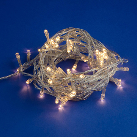 купить Гирлянда нить 5м теплый белый 50свд с контроллером IP20 прозрачный провод 8режимов в Самаре Гирлянда нить 5м теплый белый 50свд с контроллером IP20 прозрачный провод 8режимов