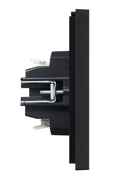 Фортепиано черный переключатель перекрестный 1кл скрытая 10А IP20 