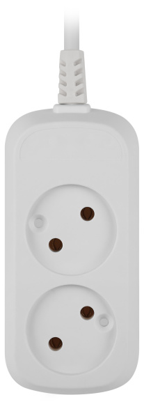 купить Удлинитель 2-мест 3м ПВС 2*0,75 белый PlexUp   в Самаре Удлинитель 2-мест 3м ПВС 2*0,75 белый PlexUp