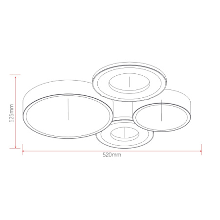 Светильник потолочный (люстра) свд 87Вт 3000К-6000К 4238лм белый/черный пульт диммер 