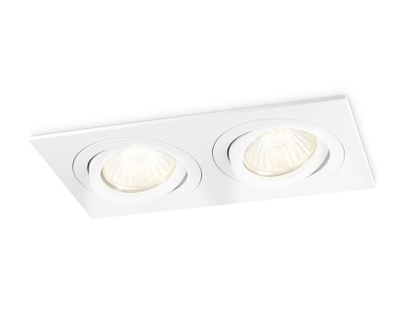 купить Светильник точечный GU5.3 прямоугольник белый встраиваемый поворотный  в Самаре Светильник точечный GU5.3 прямоугольник белый встраиваемый поворотный