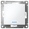 AtlasDesign белый выключатель 1кл с подсветкой скрытая 10А IP20 