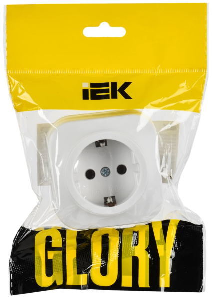 купить GLORY Роз. с з/к без з/ш о/у 16А РС20-3-ХБм бел. м. IEK в Самаре GLORY Роз. с з/к без з/ш о/у 16А РС20-3-ХБм бел. м. IEK