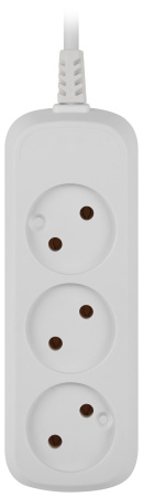 купить Удлинитель 3-мест 5м ПВС 2*0,75 белый PlexUp в Самаре Удлинитель 3-мест 5м ПВС 2*0,75 белый PlexUp