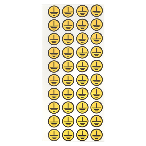 купить Самоклеящаяся этикетка "Заземление" 20*20мм EKF в Самаре Самоклеящаяся этикетка "Заземление" 20*20мм EKF