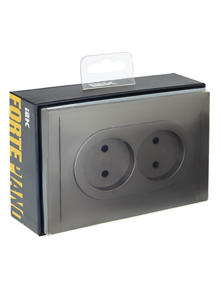 купить Фортепиано серый розетка скрытая 2-мест шторки IP20  в Самаре Фортепиано серый розетка скрытая 2-мест шторки IP20