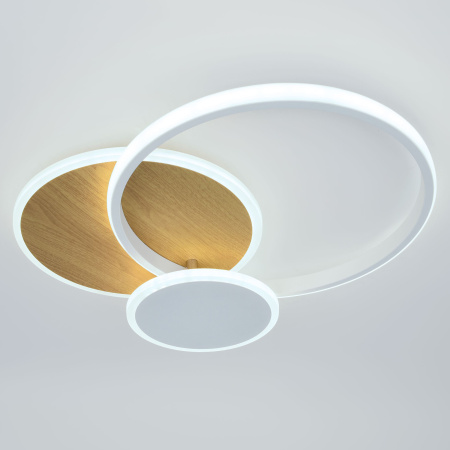 купить Светильник потолочный (люстра) свд 60Вт 3000К-6500К 4900лм белый/золото пульт в Самаре Светильник потолочный (люстра) свд 60Вт 3000К-6500К 4900лм белый/золото пульт