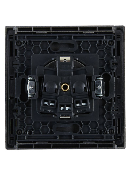 купить Фортепиано сталь розетка скрытая 1-мест заземление шторки IP20  в Самаре Фортепиано сталь розетка скрытая 1-мест заземление шторки IP20