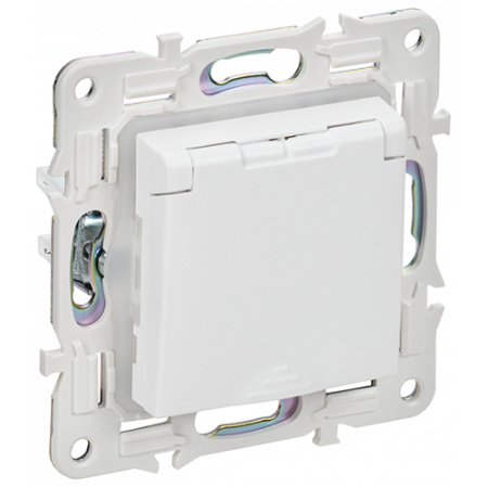 купить Сканди арктический белый механизм розетки скрытая 1-мест IP44  в Самаре Сканди арктический белый механизм розетки скрытая 1-мест IP44