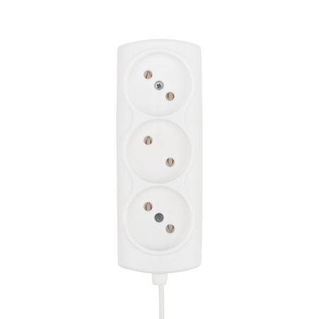 купить Удлинитель 3-мест 1,5м ШВВП 2*0,75 белый PROconnect в Самаре Удлинитель 3-мест 1,5м ШВВП 2*0,75 белый PROconnect