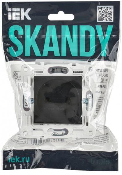 купить Сканди черный розетка скрытая 1-мест IP20  в Самаре Сканди черный розетка скрытая 1-мест IP20