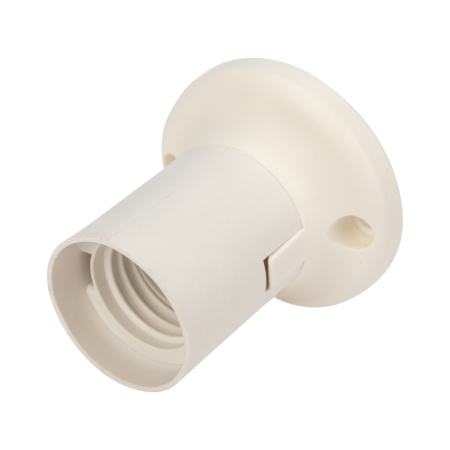 купить Патрон накладной E27 пластик белый Rexant прямой в Самаре Патрон накладной E27 пластик белый Rexant прямой