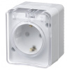 AtlasDesign Profi54 белый розетка открытая 1-мест шторки IP54 