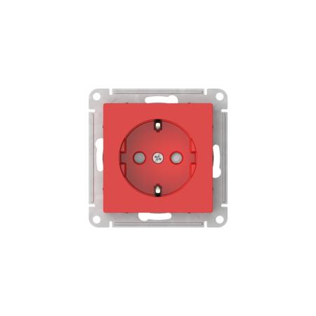 купить Атлас красный розетка скрытая 1-мест заземление шторки быстрозажим. клем. IP20  в Самаре Атлас красный розетка скрытая 1-мест заземление шторки быстрозажим. клем. IP20