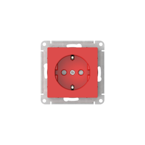 купить Атлас красный розетка скрытая 1-мест заземление шторки быстрозажим. клем. IP20  в Самаре Атлас красный розетка скрытая 1-мест заземление шторки быстрозажим. клем. IP20
