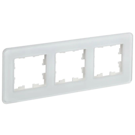 купить Брайт стекло белый рамка 3-ая универсально  в Самаре Брайт стекло белый рамка 3-ая универсально