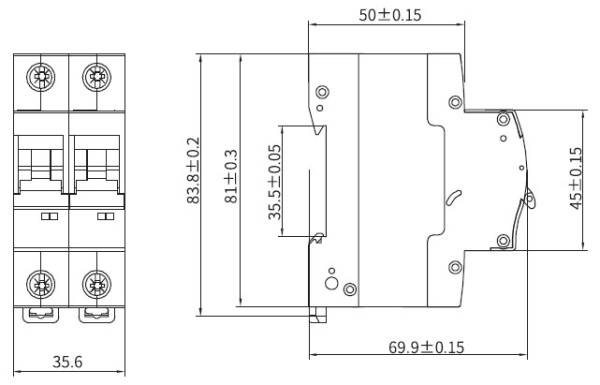 купить Автомат 2Р 6А C 4,5кА MD63S DKC YON max  в Самаре Автомат 2Р 6А C 4,5кА MD63S DKC YON max