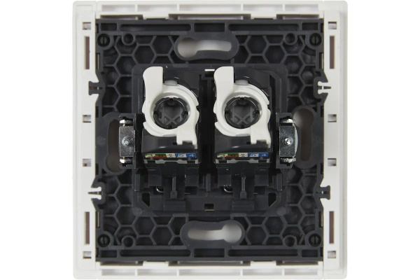 Фортепиано белый механизм RJ45 2x8(8) скрытая 2-ая кат.5е