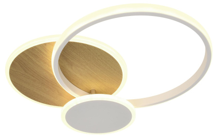 купить Светильник потолочный (люстра) свд 60Вт 3000К-6500К 4900лм белый/золото пульт в Самаре Светильник потолочный (люстра) свд 60Вт 3000К-6500К 4900лм белый/золото пульт