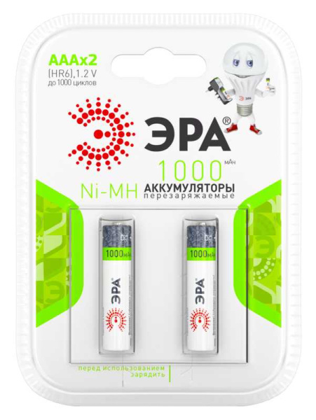 купить Аккумулятор AAA(мизинчик) 1000mAh 1,2В BL2 ЭРА в Самаре Аккумулятор AAA(мизинчик) 1000mAh 1,2В BL2 ЭРА
