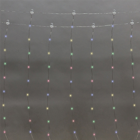 купить Гирлянда занавес 3*2м мульти 200свд с контроллером IP20 серебро провод USB + пульт ДУ 8реж в Самаре Гирлянда занавес 3*2м мульти 200свд с контроллером IP20 серебро провод USB + пульт ДУ 8реж