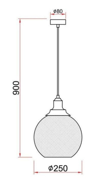 купить Светильник подвес 1*40Вт E27 черный шар сетка Лофт в Самаре Светильник подвес 1*40Вт E27 черный шар сетка Лофт
