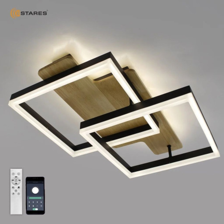 купить Светильник потолочный (люстра) свд 120Вт 3000-6500К 12000лм черный пульт диммер в Самаре Светильник потолочный (люстра) свд 120Вт 3000-6500К 12000лм черный пульт диммер