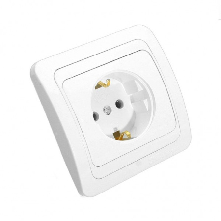 купить Аннет бело-дымчатый розетка скрытая 1-мест заземление IP20  в Самаре Аннет бело-дымчатый розетка скрытая 1-мест заземление IP20