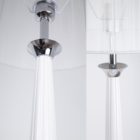 Торшер 1*60Вт E27 белый/хром ModeModern