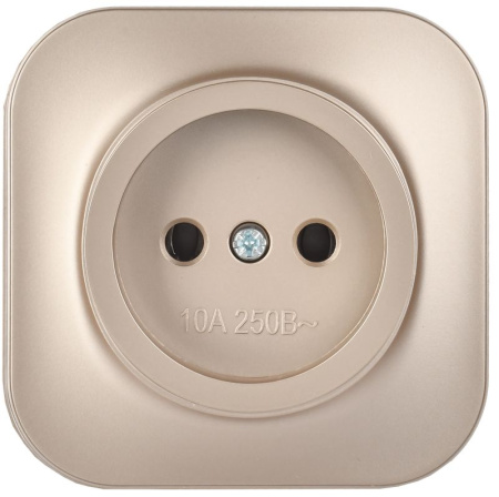 купить Глори шампань розетка открытая 1-мест IP20  в Самаре Глори шампань розетка открытая 1-мест IP20