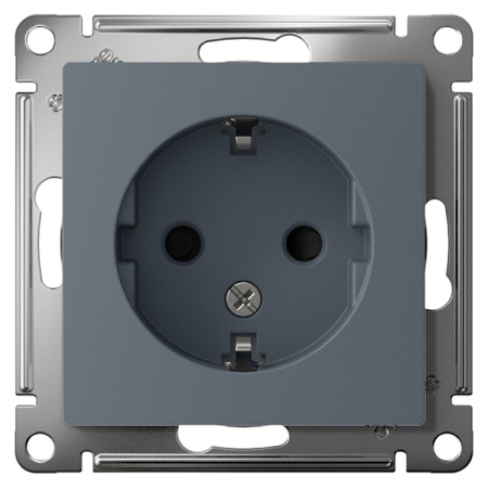 AtlasDesign грифель розетка скрытая 1-мест заземление шторки IP20 