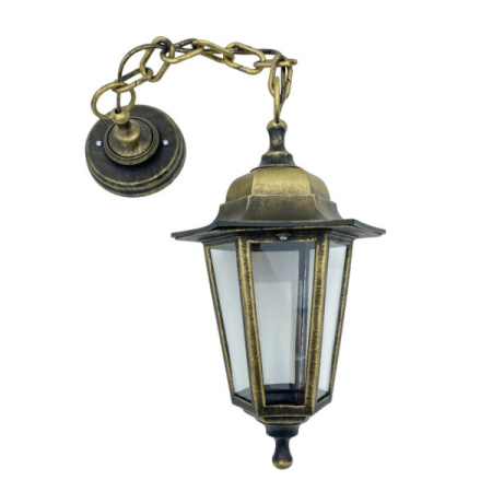 купить Светильник садово-парковый подвесной 60Вт E27 пластик бронза IP44 6ти гранный в Самаре Светильник садово-парковый подвесной 60Вт E27 пластик бронза IP44 6ти гранный