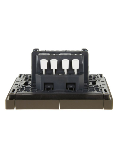 Фортепиано серый переключатель 2кл с подсветкой скрытая 10А IP20 