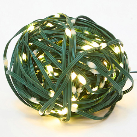 купить Гирлянда нить 10м теплый белый 100свд с контроллером IP20 зеленый провод роса 8реж  в Самаре Гирлянда нить 10м теплый белый 100свд с контроллером IP20 зеленый провод роса 8реж