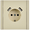 купить Фортепиано ваниль розетка скрытая 1-мест заземление шторки USB IP20  в Самаре Фортепиано ваниль розетка скрытая 1-мест заземление шторки USB IP20