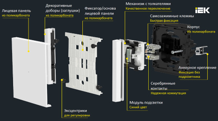 купить Фортепиано белый переключатель 1кл скрытая 10А   в Самаре Фортепиано белый переключатель 1кл скрытая 10А