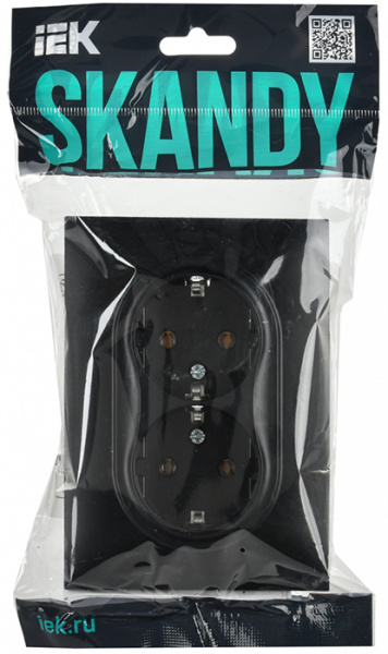 купить Сканди черный розетка скрытая 2-мест заземление IP20 в Самаре Сканди черный розетка скрытая 2-мест заземление IP20