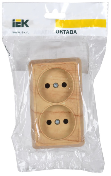 купить Октава сосна розетка открытая 2-мест IP20  в Самаре Октава сосна розетка открытая 2-мест IP20