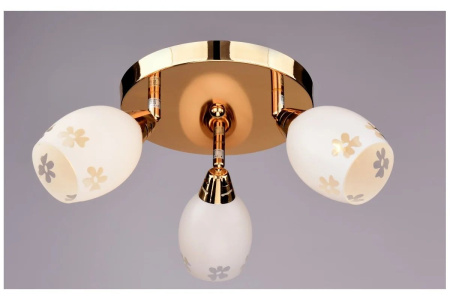 купить Светильник потолочный (люстра) 3*60Вт E14 золото  в Самаре Светильник потолочный (люстра) 3*60Вт E14 золото