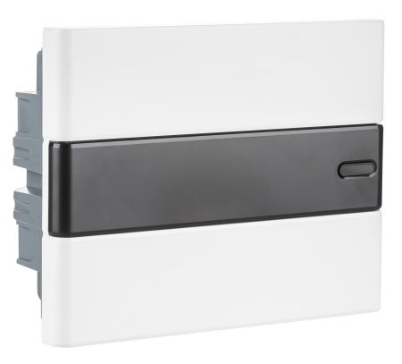 купить Бокс 12мод встраиваемый белый черная прозрачная дверь IP40 Trend ЭРА  в Самаре Бокс 12мод встраиваемый белый черная прозрачная дверь IP40 Trend ЭРА