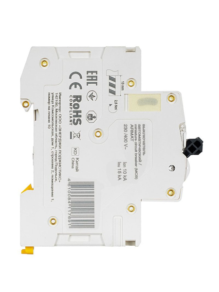 Автомат 1Р 10А C 10кА M10N IEK ARMAT 