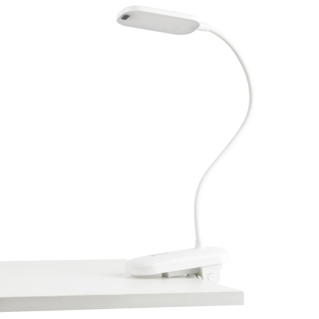 купить Светильник настольный свд 6Вт 3000-6500К лм белый прищепка диммер аккумулятор ЭРА управление жестом в Самаре Светильник настольный свд 6Вт 3000-6500К лм белый прищепка диммер аккумулятор ЭРА управление жестом