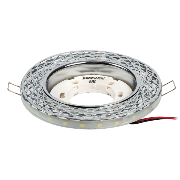 купить Светильник точечный GX53 круг хром/прозрачный встраиваемый подсветка Jazzway декор в Самаре Светильник точечный GX53 круг хром/прозрачный встраиваемый подсветка Jazzway декор