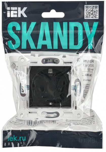 купить Сканди черный розетка скрытая 1-мест заземление шторки IP44 в Самаре Сканди черный розетка скрытая 1-мест заземление шторки IP44