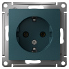 AtlasDesign изумруд розетка скрытая 1-мест заземление IP20 