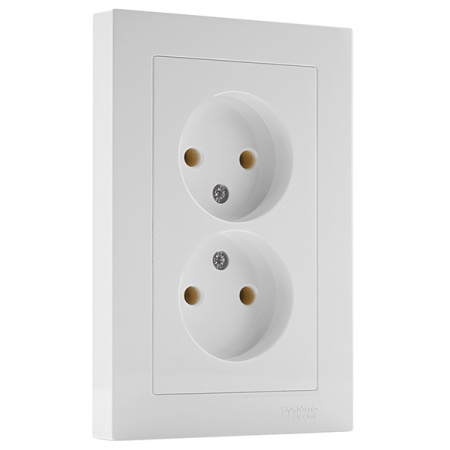 AtlasDesign белый розетка скрытая 2-мест IP20 